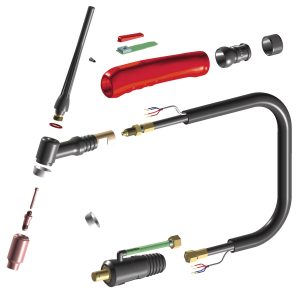 WIG Schweißbrenner, gasgekühlt SSR 7-26DD 8m