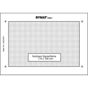 Langzeitschablone 1/2 DIN A4, Nutzfläche 257 x 85 mm, Kunststoffrahmen