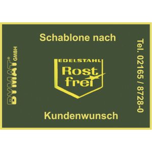 Langzeitschablone Sondergröße
