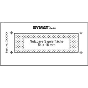 Langzeitschablone 1/2 DIN A8, Nutzfläche 54 x 16 mm, Kunststoffrahmen