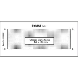 Langzeitschablone 1/2 DIN A6, Nutzfläche 128 x 42,5 mm, Kunststoffrahmen