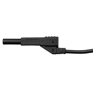 Messkabel inklusive Stecker schwarz, Ø 4 mm, Länge 2 m