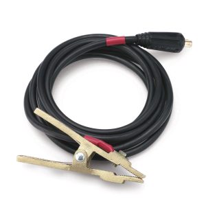 Massekabel rot, 3 m mit Bajonettverschluss und Masseklemme