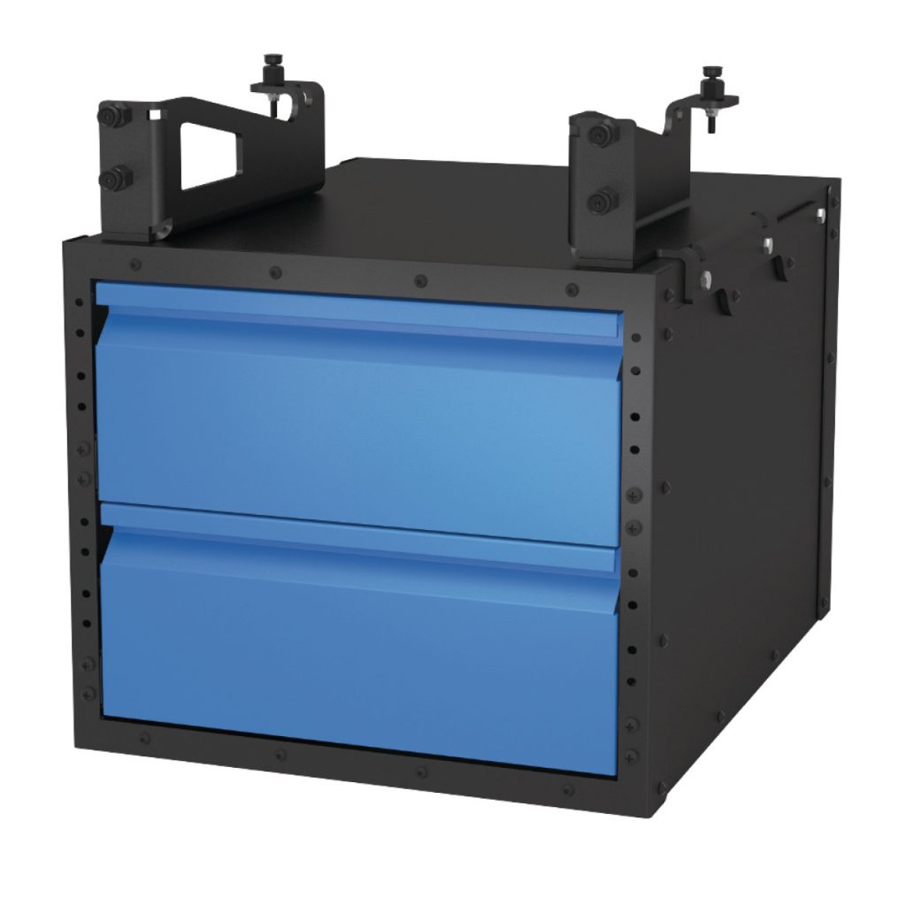 Sub Table Box abschließbar mit zwei Schubladen für System 16