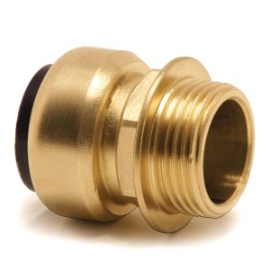 Gerade Einschraubsteckverbinder (Messing) 15 mm AD / R½" AG