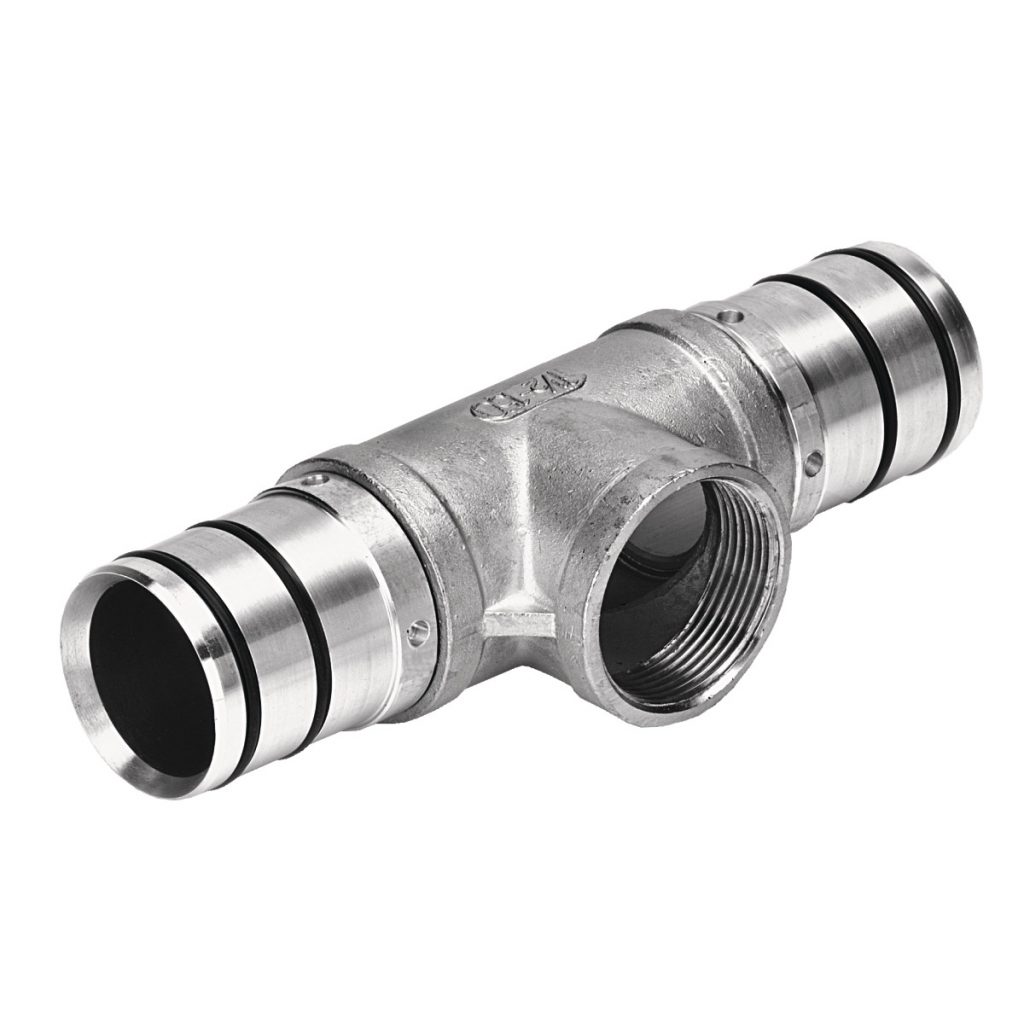 T-Verbinder, einseitig offen 40 mm / 1" IG