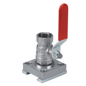 Ausgangsplatte mit Kugelhahn ½" 40 mm