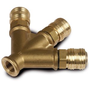 Verteiler 3 x 3/8" mit Kupplung / SB