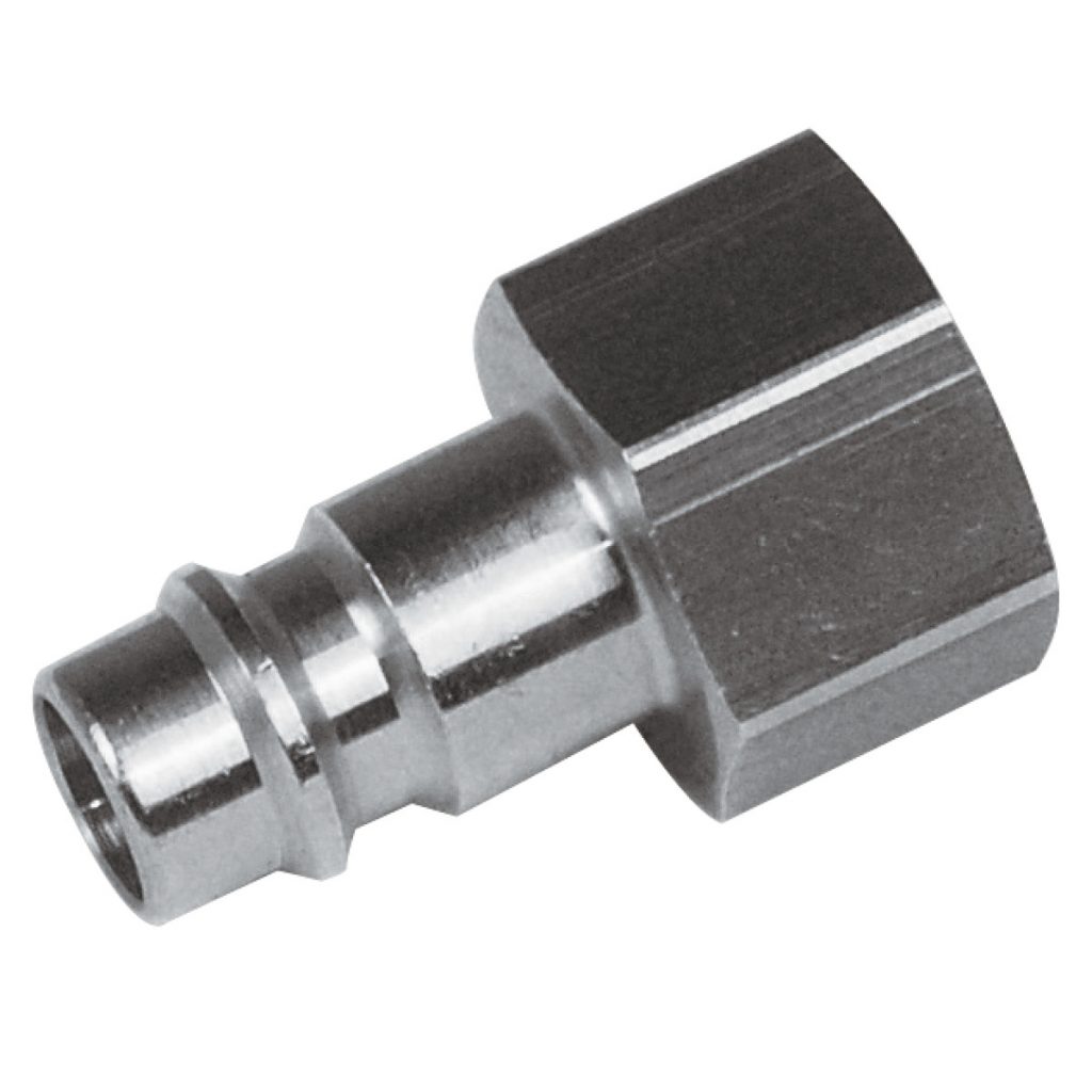 Stecknippel ½" IG mit Innengewinde, Stahl
