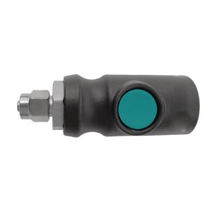 Einhand-Sicherheitsschnellkupplung mit Kontermutter für 5mm Spiralschlauch