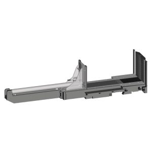 Hydraulischer Schraubstock hinter dem Schnitt