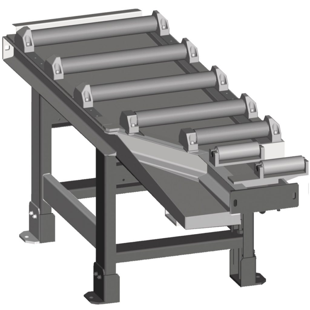 Zufuhrrollenbahn 2000 x 520 mm für 60° Schnitte motorisch
