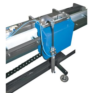 Materialarm pneumatisch wegklappbar