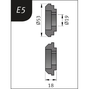 Biegerollensatz Typ E5, Ø 53 x 19 x 18 mm