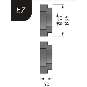 Biegerollensatz Typ E7, Ø 96 x 55 x 50 mm