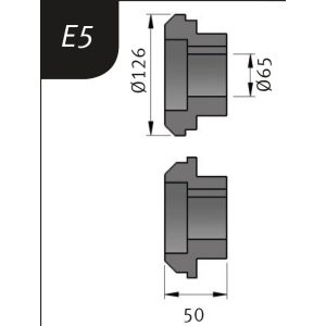 Biegerollensatz Typ E5, Ø 126 x 65 x 50 mm