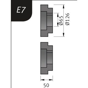 Biegerollensatz Typ E7, Ø 126 x 65 x 50 mm