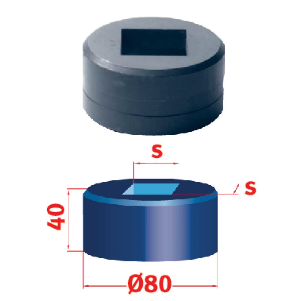 Vierkant-Matrize Nr.80 28,7 mm