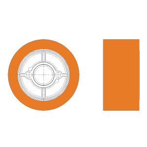 Vorschubrolle Vorschubrolle Ø 120 mm, Breite 60 mm für glatte Oberflächen