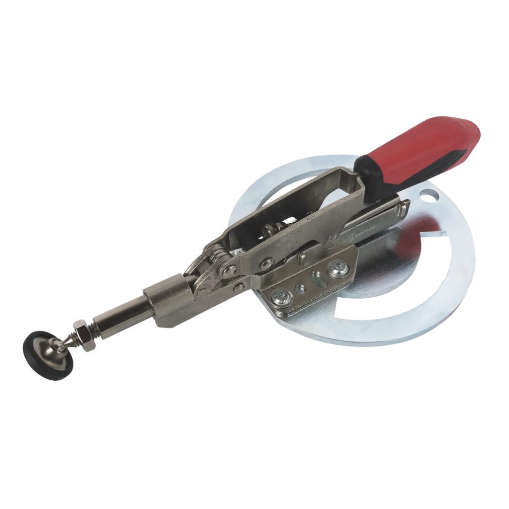 Adapterplatte rund mit Spanner waagerecht Länge 180 mm