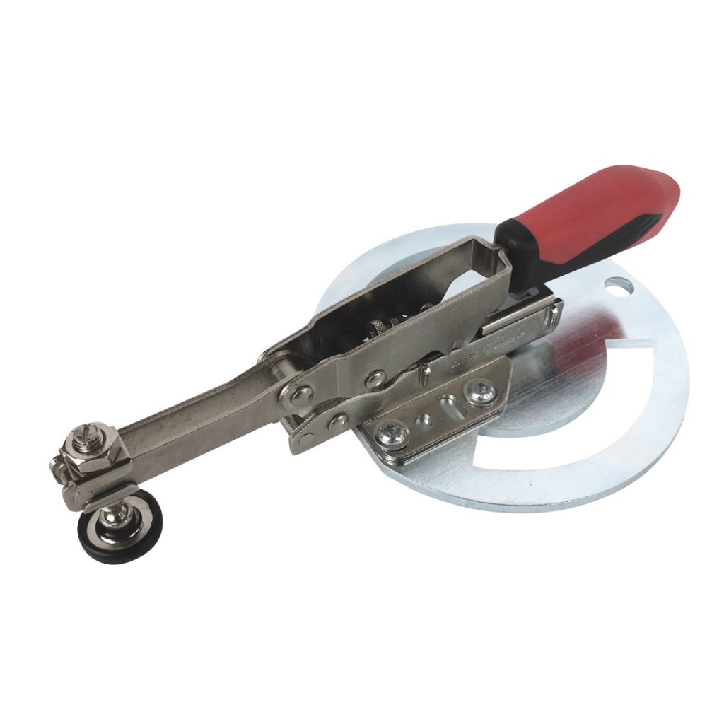 Adapterplatte rund mit Spanner senkrecht Länge 180 mm