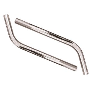 Saugrohr Ø 38 mm / 2 x 0,57 m, verchromt